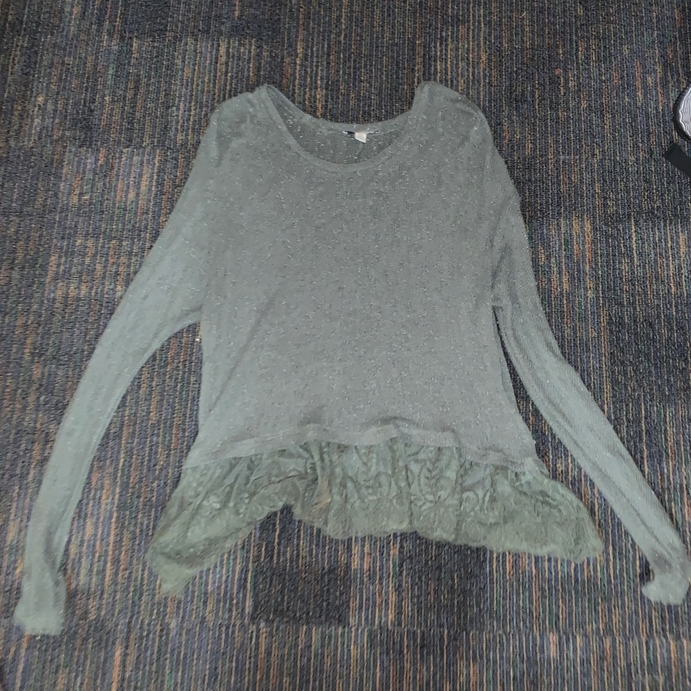 Army green blouse